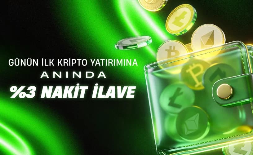 Günün ilk kripto yatırımına anında %3